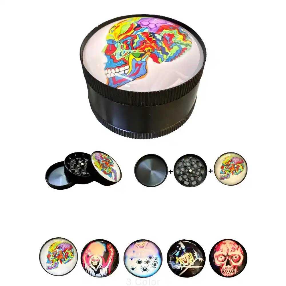 Rascador Grinder Metalico Calavera Efecto 3d 2 Pisos