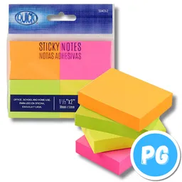 Paquete De Mini Post It Cuadrado X100 Hojas 4 Colores