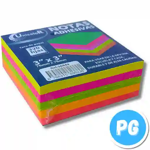 Paquete Hojas Adhesivas X320 X4 Colores Parecido Al Post It