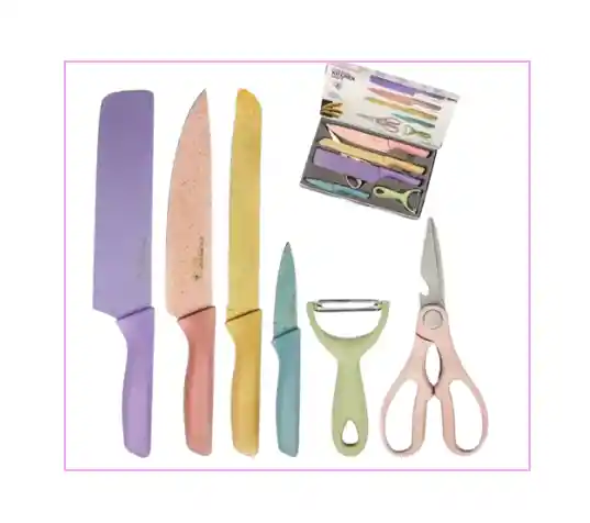 Cuchillos De Cerámica En Colores Pastel, Afilados Y Elegantes