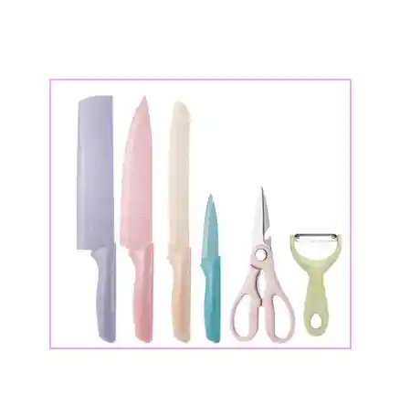 Cuchillos De Cerámica En Colores Pastel, Afilados Y Elegantes