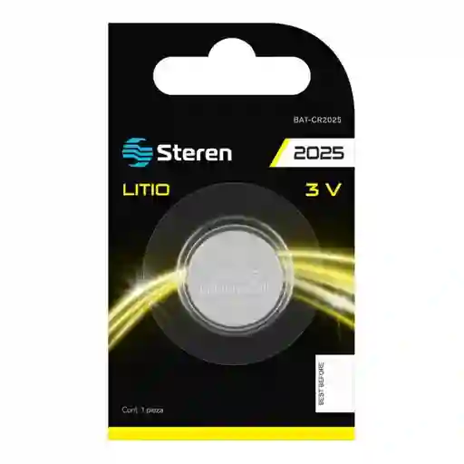 Steren - Bateria De Litio De 3 Volts 150mah Tipo Boton