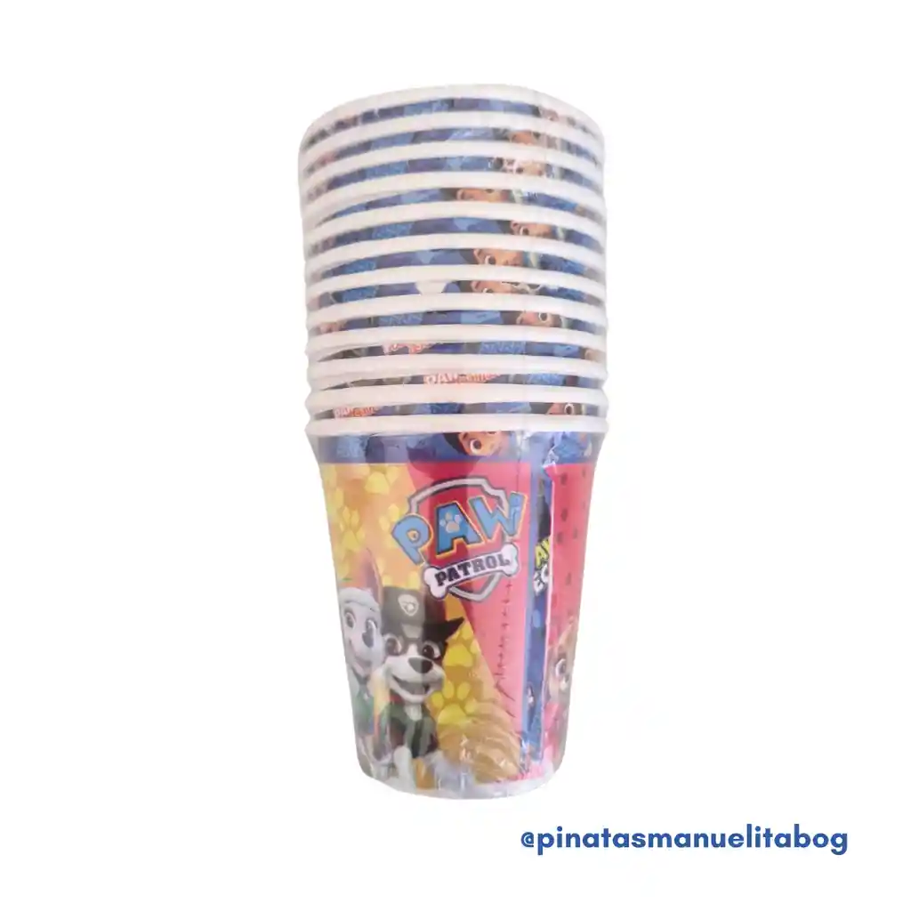 Paquete Vasos Paw Patrol X 10 Und