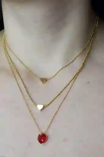 Trio De Cadenas Doradas Amor
