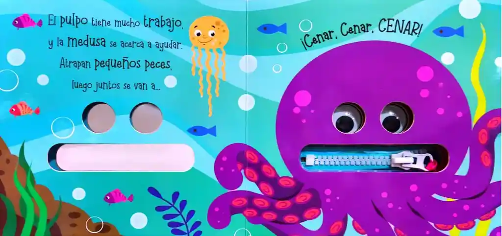 Libro Infantil Interactivo Amigos Del Mar Ojos Movibles Niño