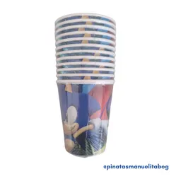 Paquete Vasos Sonic X 12 Und