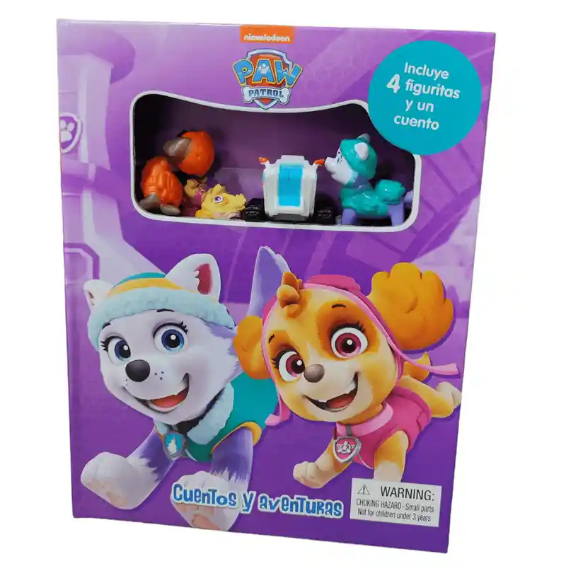 Libro Infantil Paw Patrol Con 4 Figuras Y Cuento Niños