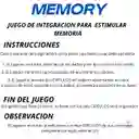 Memory Juego De Mesa Memoria Familiar De Integracion A030