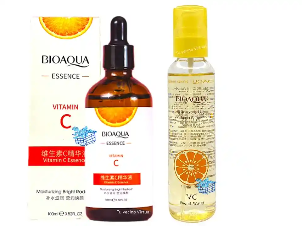 Suero De Vitamina C Y Spray Facial Humectante Bioaqua