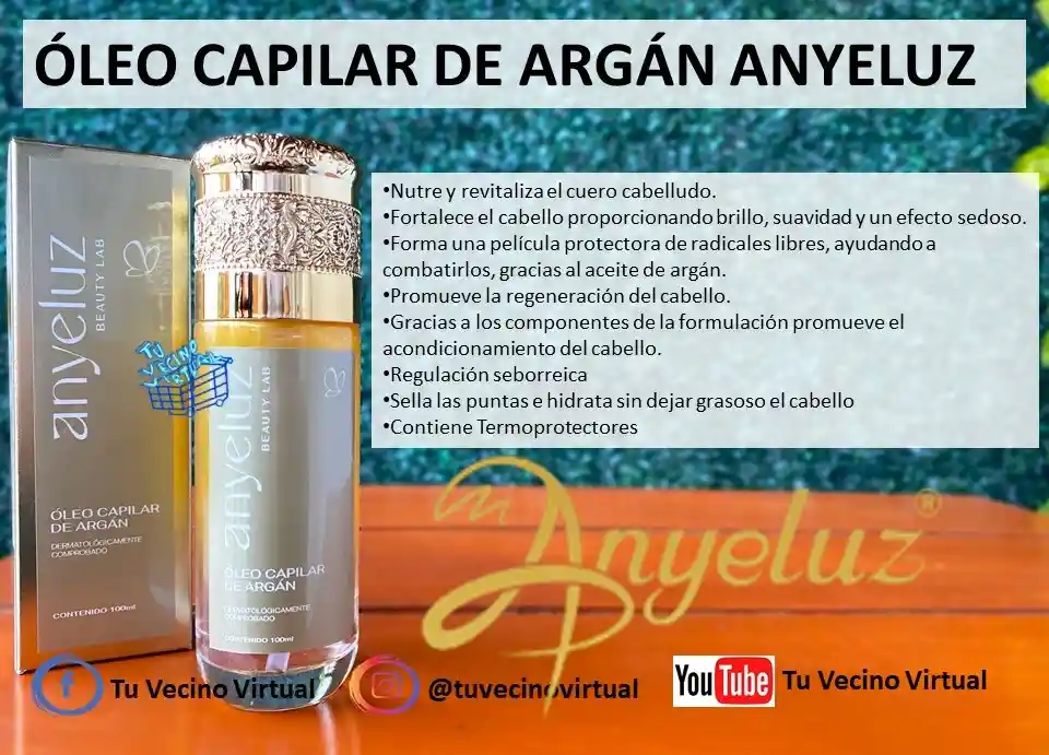 Oleo Capilar De Argán Y Shampoo Anti Caspa Anyeluz