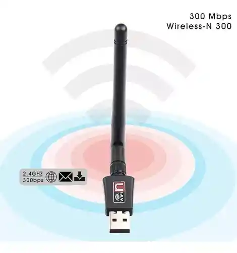 Adaptador Wifi Con Antena 300mbps Ezi