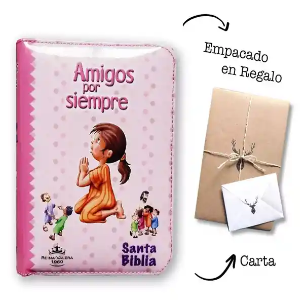 Biblia Amigos Por Siempre Con Cierre Rosada Rvr 1960 – Niñas