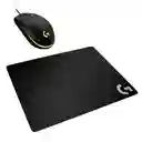 Mouse Gamer Logitech G203 Lightsync 8000dpi + Pad Mouse G240