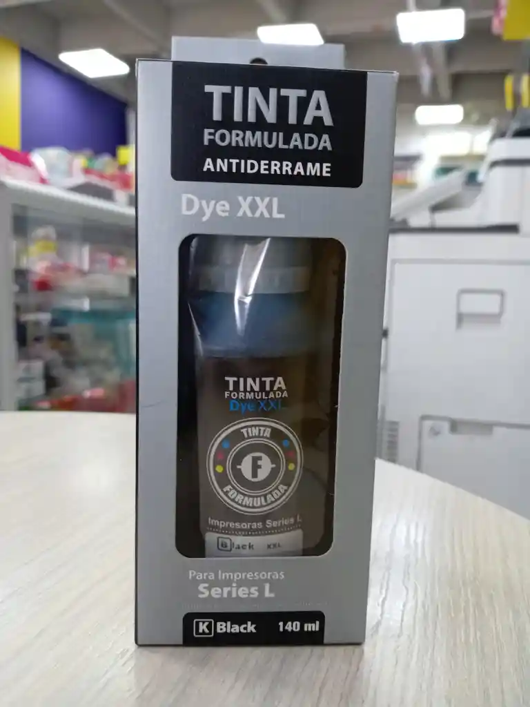 Tinta Formulada Dye Xxl Serie L #504-544 Black 140ml