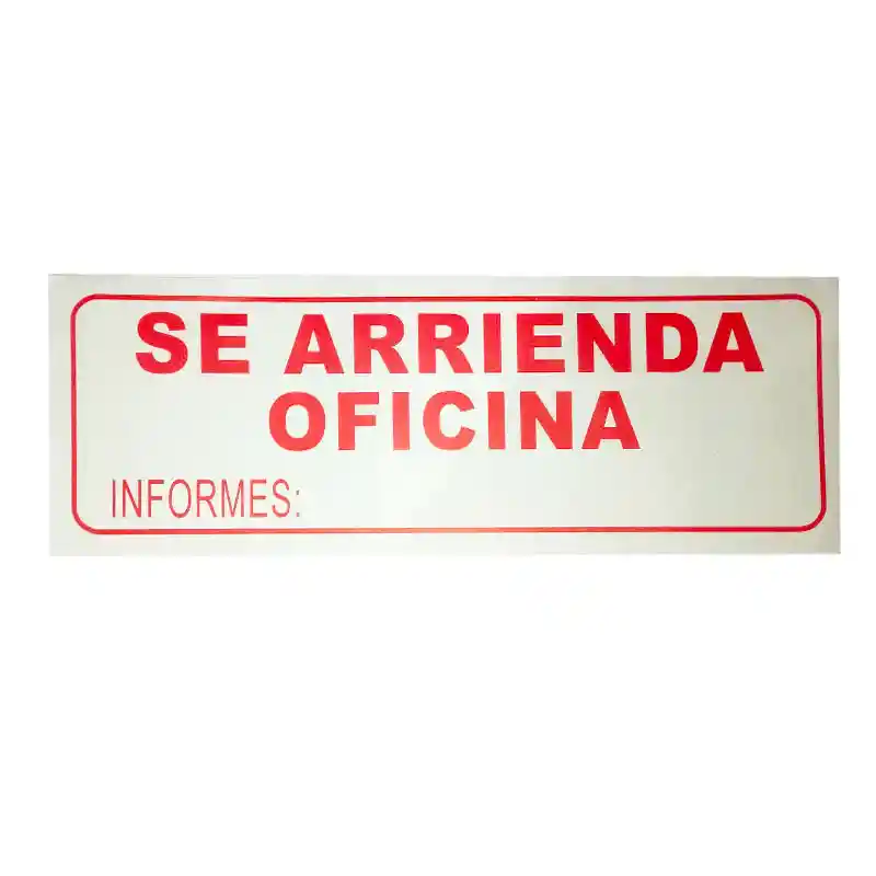 Paquete De Aviso Pequeño Se Arrienda Oficina