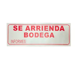 Paquete De Aviso Pequeño Se Arrienda Bodega