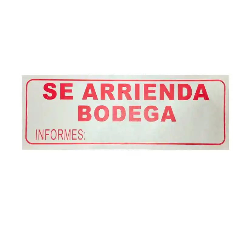 Paquete De Aviso Pequeño Se Arrienda Bodega