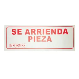 Paquete De Aviso Pequeño Se Arrienda Pieza