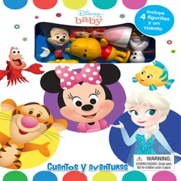 Libro Infantil Disney Baby Con 4 Figuras Para Niños