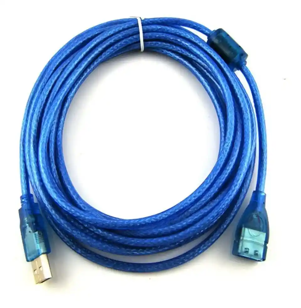 Cable Extensión Usb Azul Blindada De 3 Metros Macho Hembra 3.0