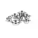 Bateria De Ollas Acero Inoxidable De 13 Piezas Swisshome