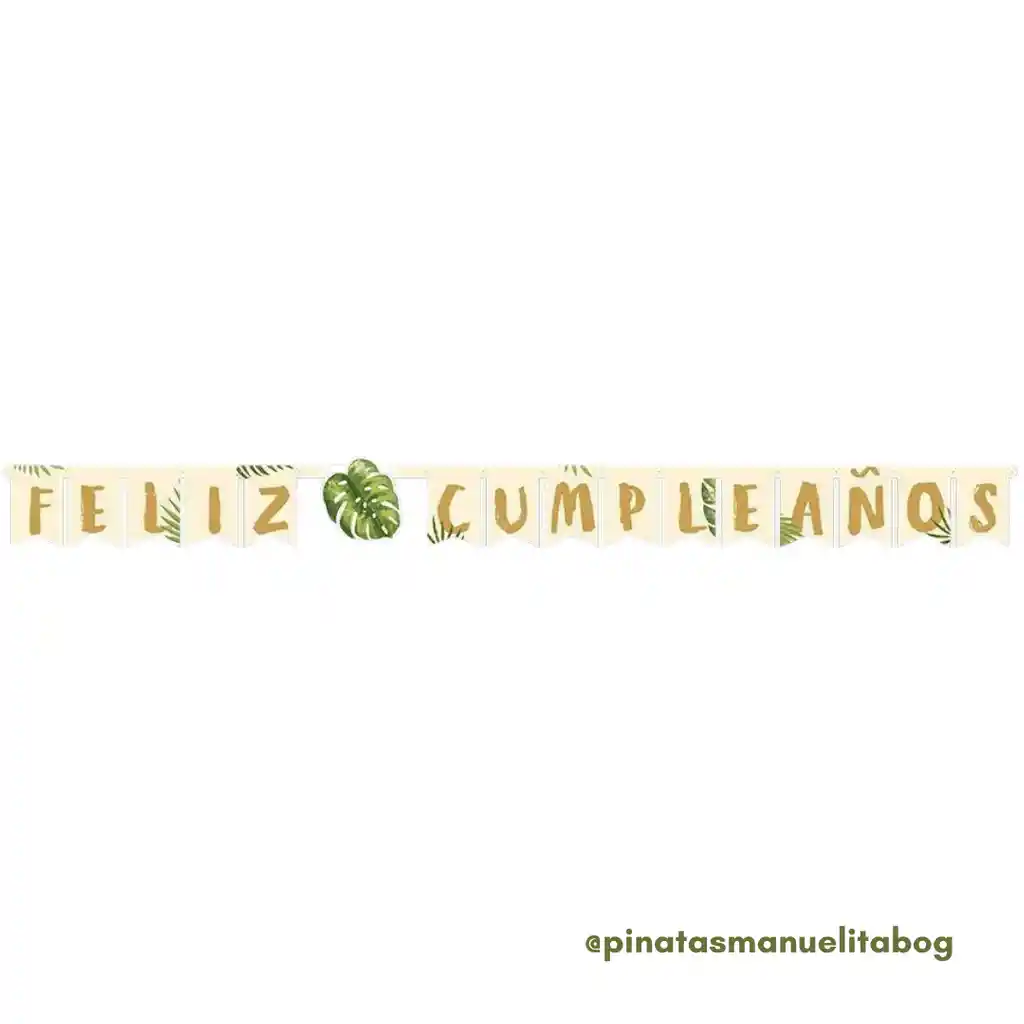 Kit Decoración Hojas Feliz Cumpleaños