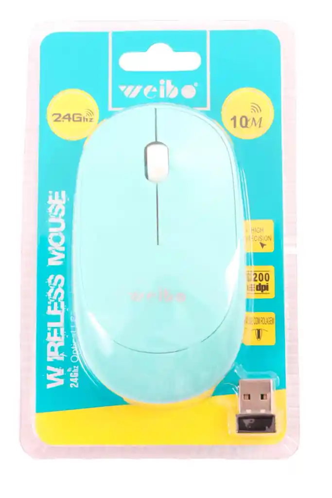 Mouse Inalambrico Weibo 2.4ghz (verde)