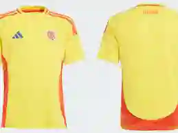 Camiseta De Colombia Para Hombre Amarilla Y Naranja