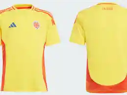 Camiseta De Colombia Para Hombre Amarilla Y Naranja