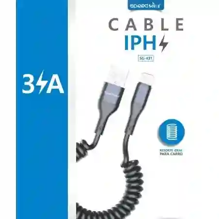 Cable Iphone Resortado Para Carro Carga Rapida Sg431