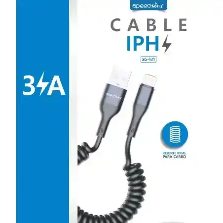 Cable Iphone Resortado Para Carro Carga Rapida Sg431