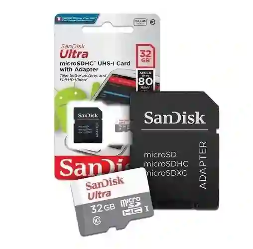Tarjeta De Memoria Micro Sandisk Ultra Con Adaptador Sd 32gb