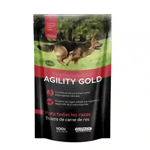 Agility Gold Alimento Humedo Para Perro Trozos De Carne De Res