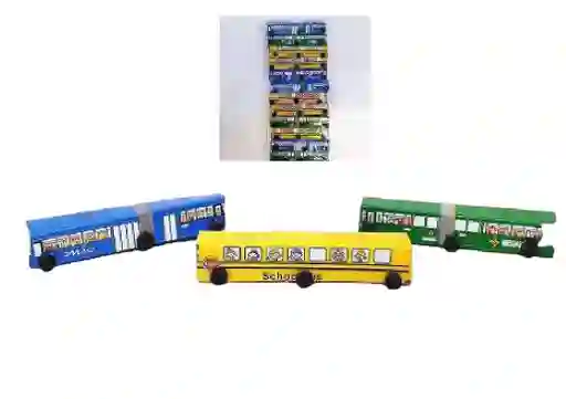 Buses De Carton Para Maqueta Paquete X12 Unidades