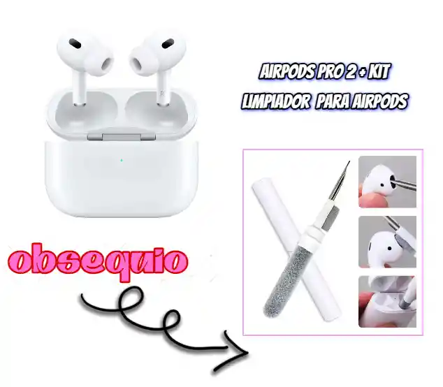 Airpods Pro 2 1.1+ Obsequio Kit Limpiador Para Airpods