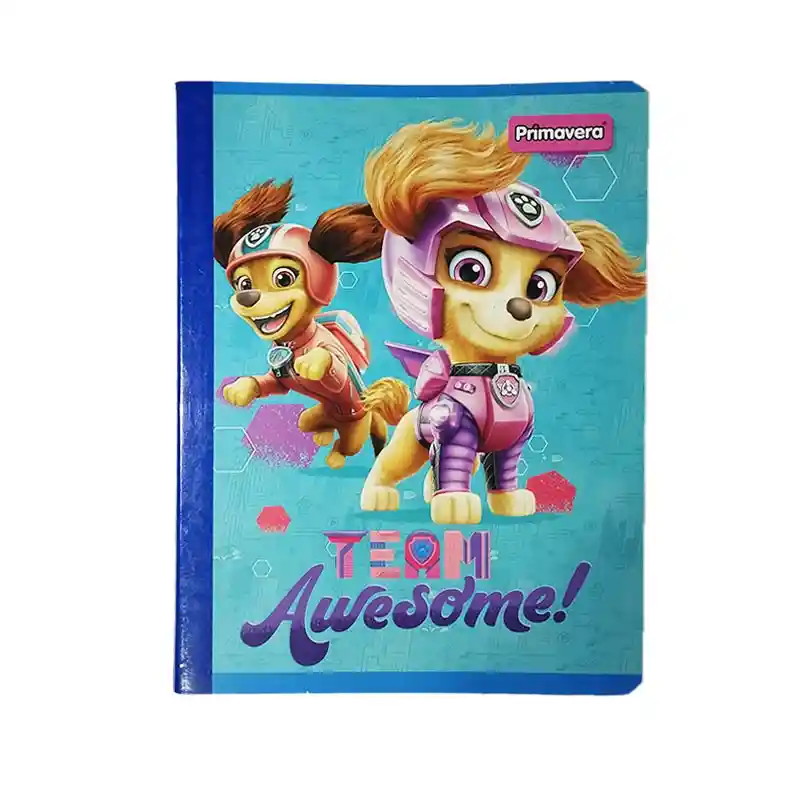 Cuaderno Cosido 100 Hojas Ferrocarril Paw Patrol Femenino