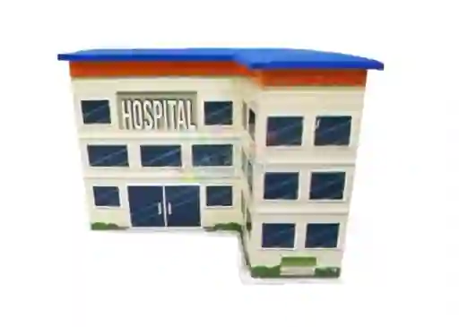 Hospital De Carton Para Maqueta Paquete X6 Unidades