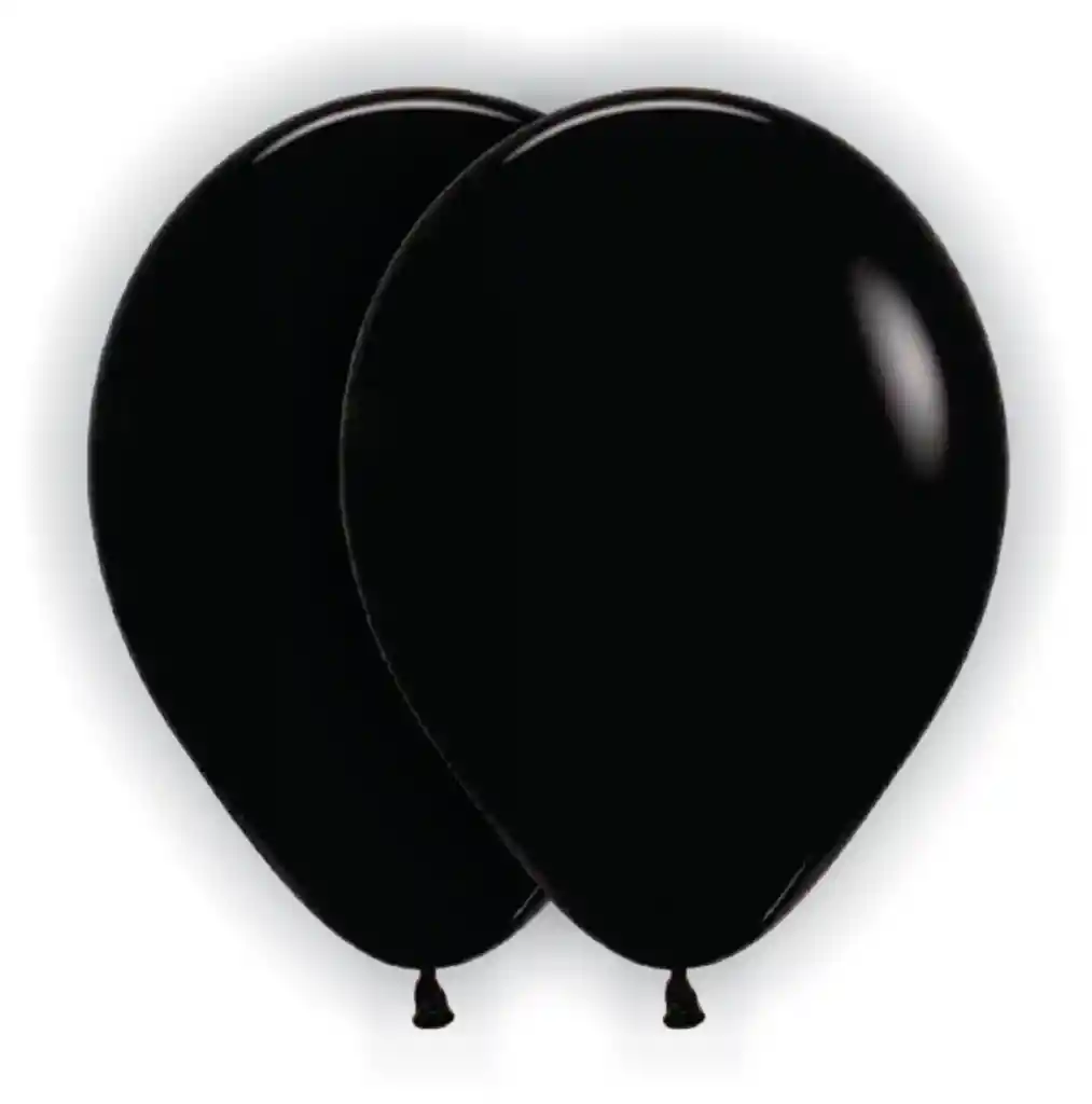 Bombas Globos Convencional Negras R12 X 10und