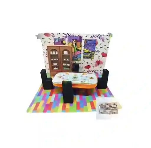 Comedor En Carton Para Maqueta Paquete X 6 Unidades