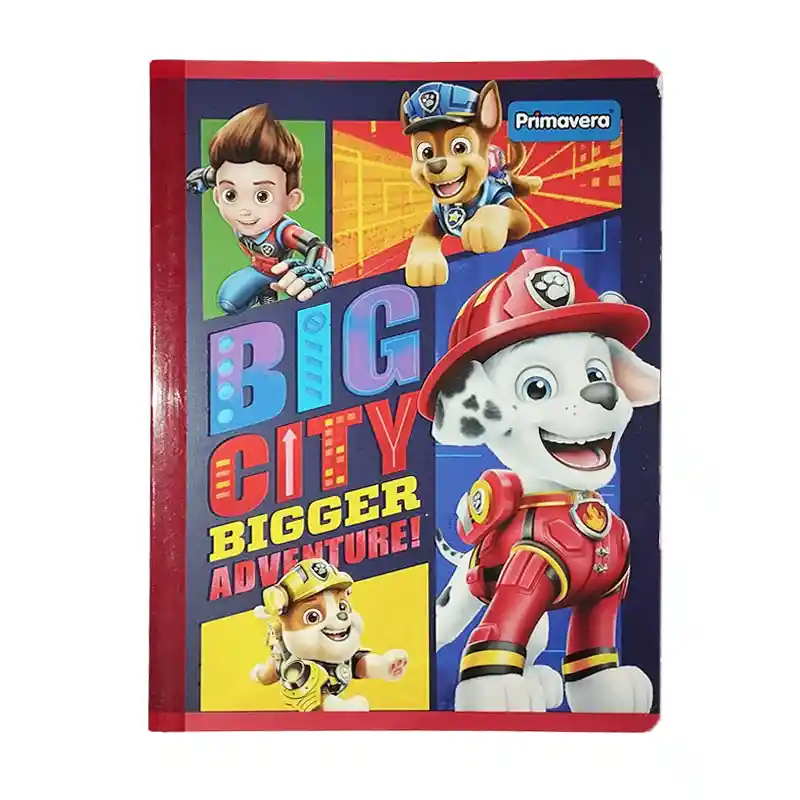 Cuaderno Cosido 100 Hojas Ferrocarril Paw Patrol Masculino