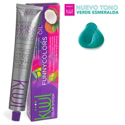 Tinte Para El Cabello Kuul Funny Colors Fantasia Verde Esmeralda 90ml