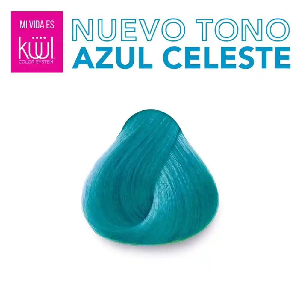Tinte Para El Cabello Kuul Funny Colors Fantasia Azul Celeste 90ml