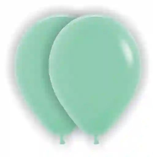 Bombas Globos Convencional Verde Pastel R12 X 10und