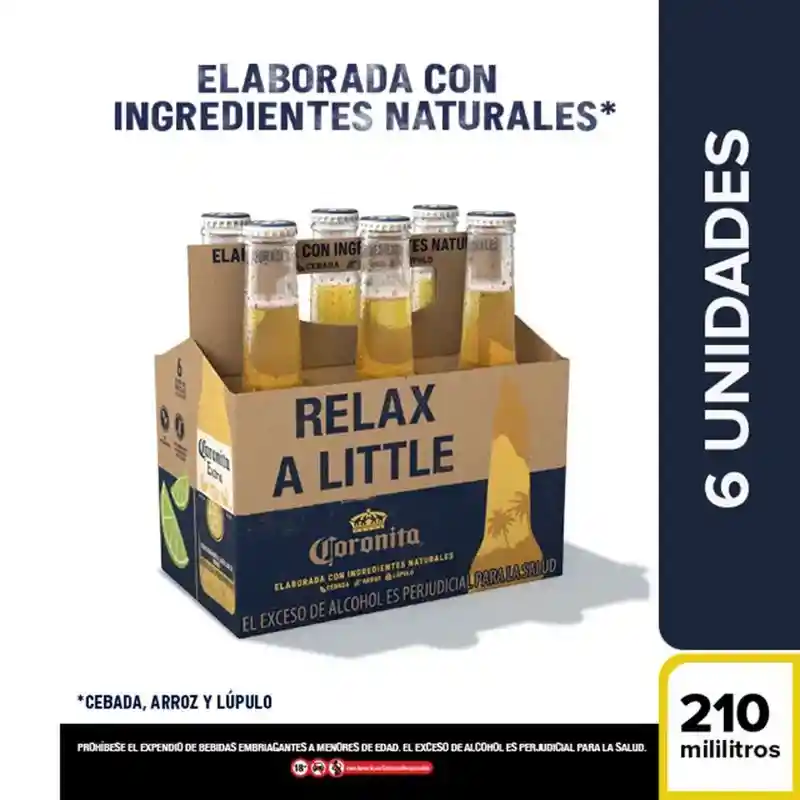 Coronita Cerveza Extra Lager Six Pack
