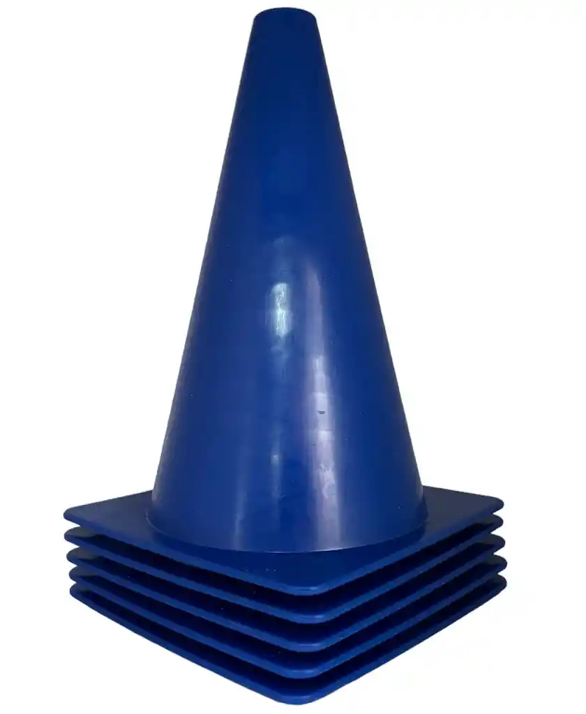 Set Por 5 Conos De Entrenamiento En Polietileno 15 Cm/ Azul