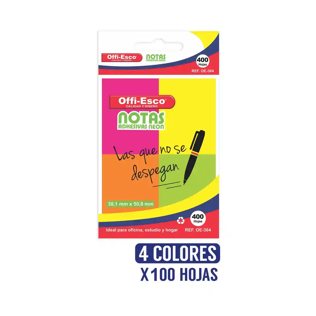 Notas Adhesivas Offi-esco Oe-364 * 400und 38,1*50,8mm