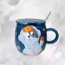 Mug En Ceramica Diseño Gato Astronauta