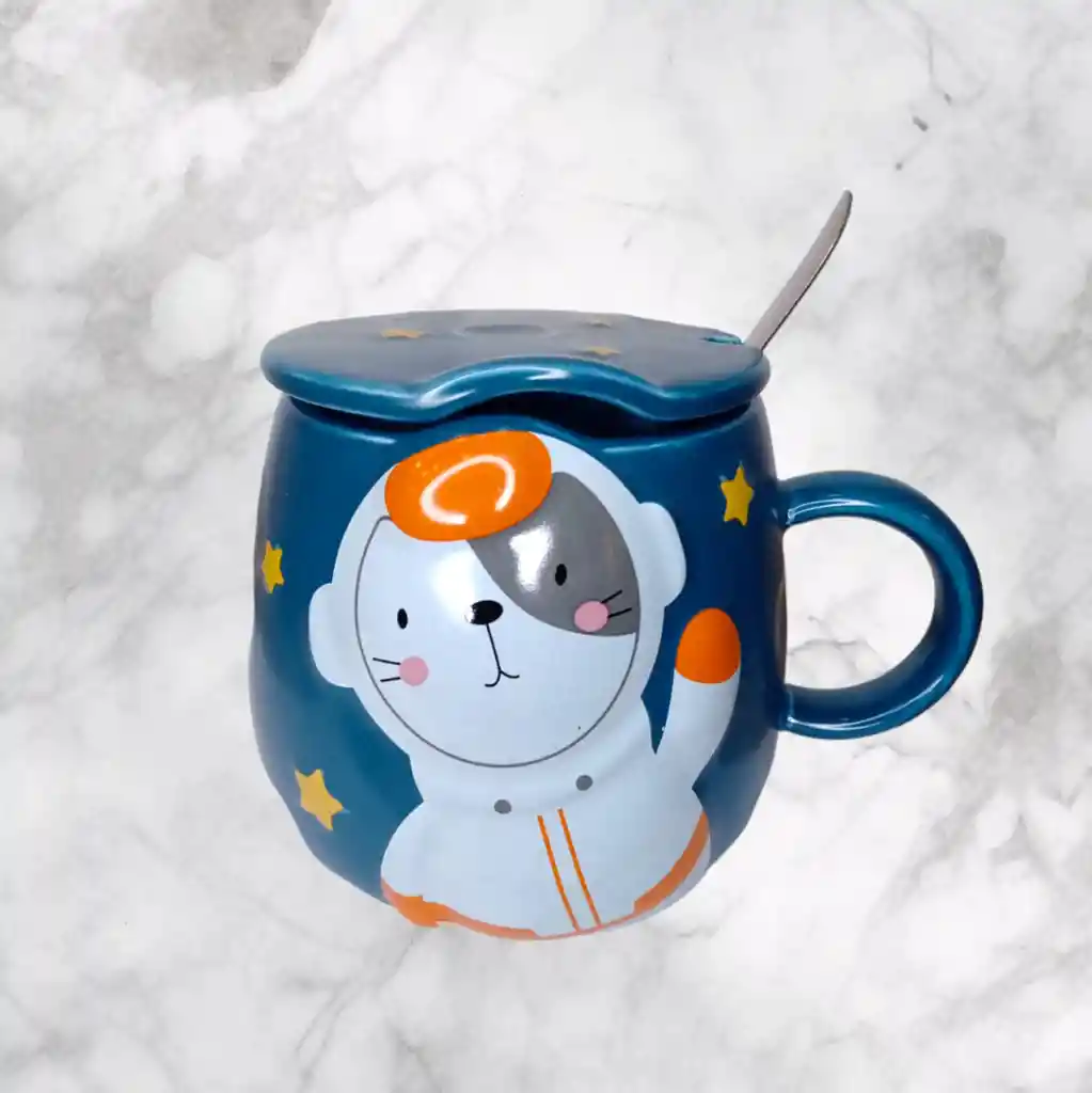 Mug En Ceramica Diseño Gato Astronauta