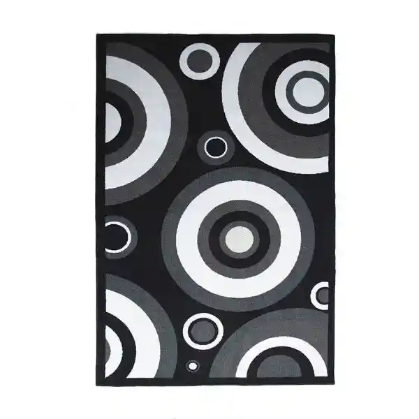 Tapete Moderno Negro Antideslizante - Sala 120 X 170cms