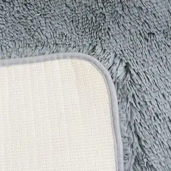 Alfombra Tapete Camino Peludo Antideslizante Gris 50 X 180cms